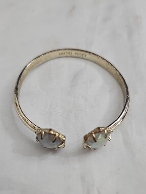 Kendra Scott Gold Open Cuff Bracelet with Opalescent Stones